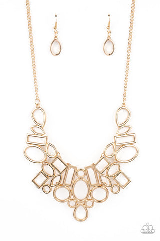 Paparazzi Accessories Geometric Grit - Gold